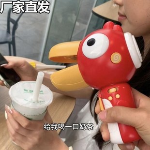 会学人说话的小鸭子小鸟玩具录音玩偶嘴替小乌鸦儿童创意大喇叭