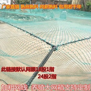 2023新款 定做大眼有节网18股1指养鱼水产养殖大鱼网箱四
