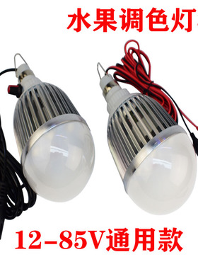 12VLED可调色水果灯夜市灯电动三轮车48V60V生鲜灯红色灯地摊灯