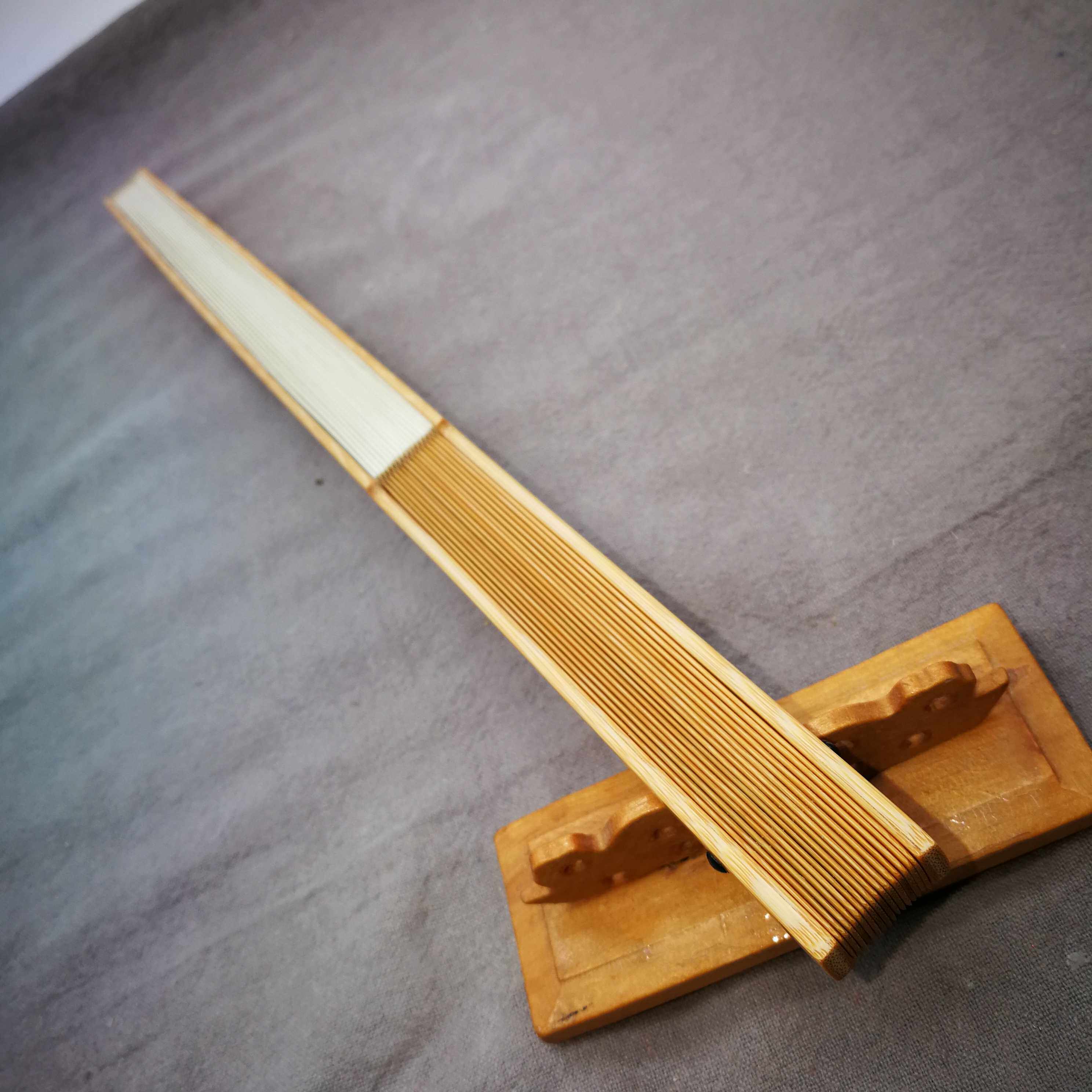 精工玉竹折扇古方头直方挑灯方9.5寸18方文玩折扇收藏礼品配扇面