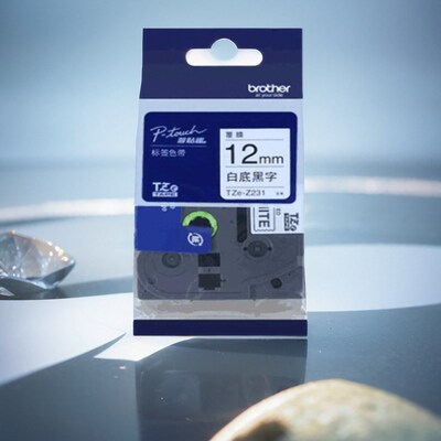 兄弟标签机色带12MM9 18 PT-E115B D210兄弟标签打印机色带打印纸