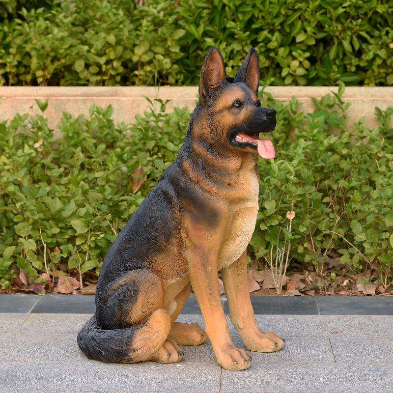 柴犬石雕金毛犬雕塑家居客厅装饰玻璃钢户外模型摆件仿真动物雕塑