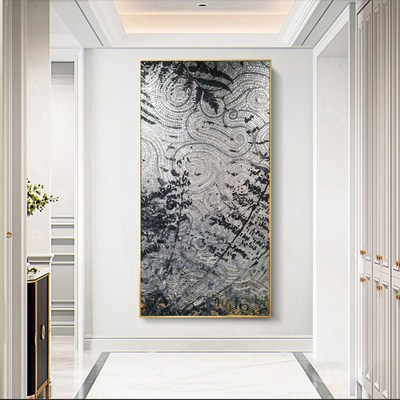 烁亮银箔艺术马赛克壁画镶嵌剪画装饰挂画玄关背景墙拼图拼花定制