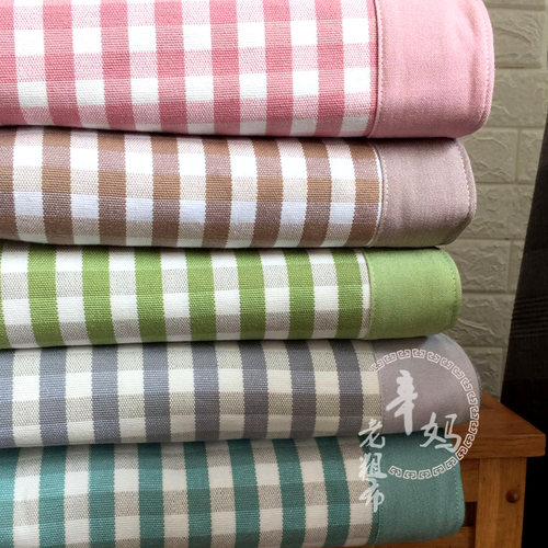 辛妈家简约格子款凉席三件套