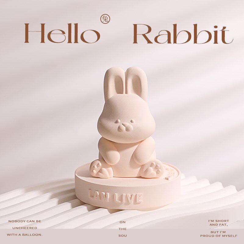 可爱兔车载香水香薰汽车出风口装饰香氛车内饰品摆件内饰用品大全