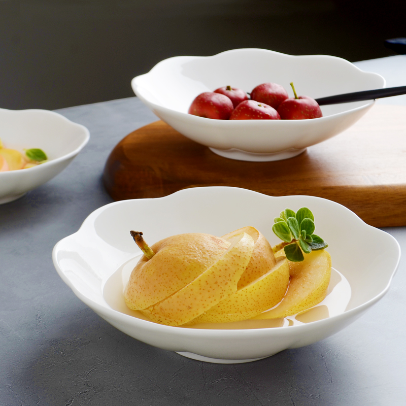 6/7/8英寸小深盘子花边型凉菜碟深碟子异形水果碟冷菜果碟高级感