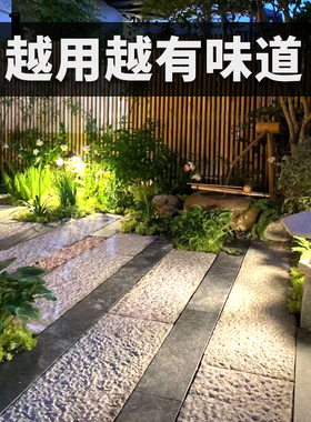 花岗岩天然石条石块石板台阶踏步垒墙汀步别墅庭院子铺地老石板材
