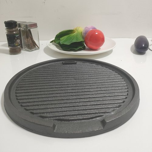 铸铁炙子烤肉盘双面煎锅无涂层烤盘韩式商用炉烧烤架酒店定制新款