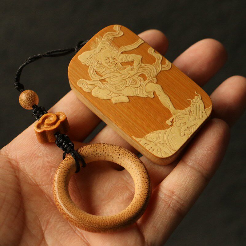 【超厚留青手牌】几十年老玉竹东阳名家戚挺飞本工精工雕刻手牌,特色手工艺,竹编/竹雕,淘宝优惠券,粉丝福利购,淘宝优惠卷