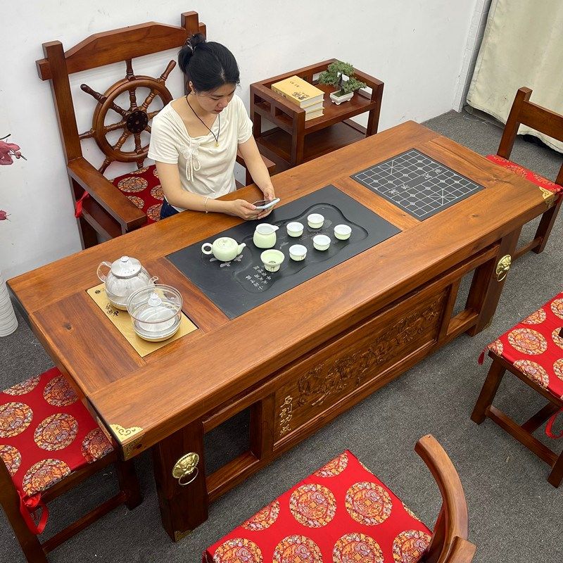 老船木茶桌椅组合实木家用茶几客厅办公室泡茶台茶具套装一体烧水,住宅家具,家用茶台/茶桌,淘宝优惠券,粉丝福利购,淘宝优惠卷