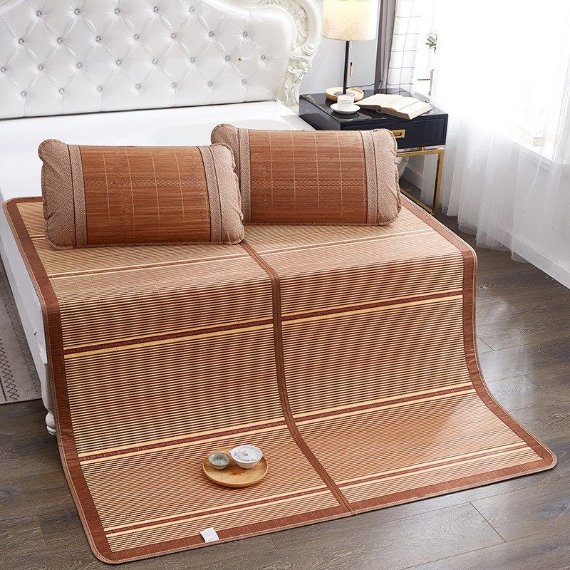 高端竹席凉席夏季冰丝双面席竹凉席子夏天藤席草席冬夏两用可折叠