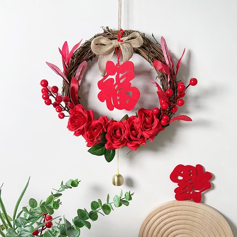 2024龙年新年装饰门挂乔迁新居玄关花环挂饰喜庆客厅卧室墙面挂件,家居饰品,壁饰,淘宝优惠券,粉丝福利购,淘宝优惠卷