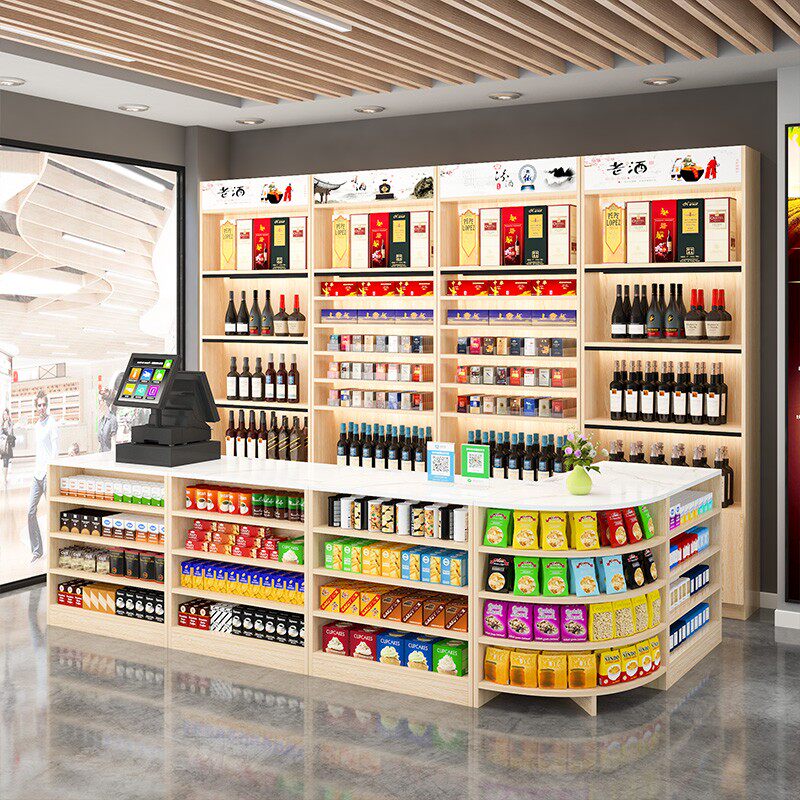 便利店烟酒柜收银台一体组合店铺超市专用背柜转角专卖陈列展示柜,商业/办公家具,烟酒柜,淘宝优惠券,粉丝福利购,淘宝优惠卷