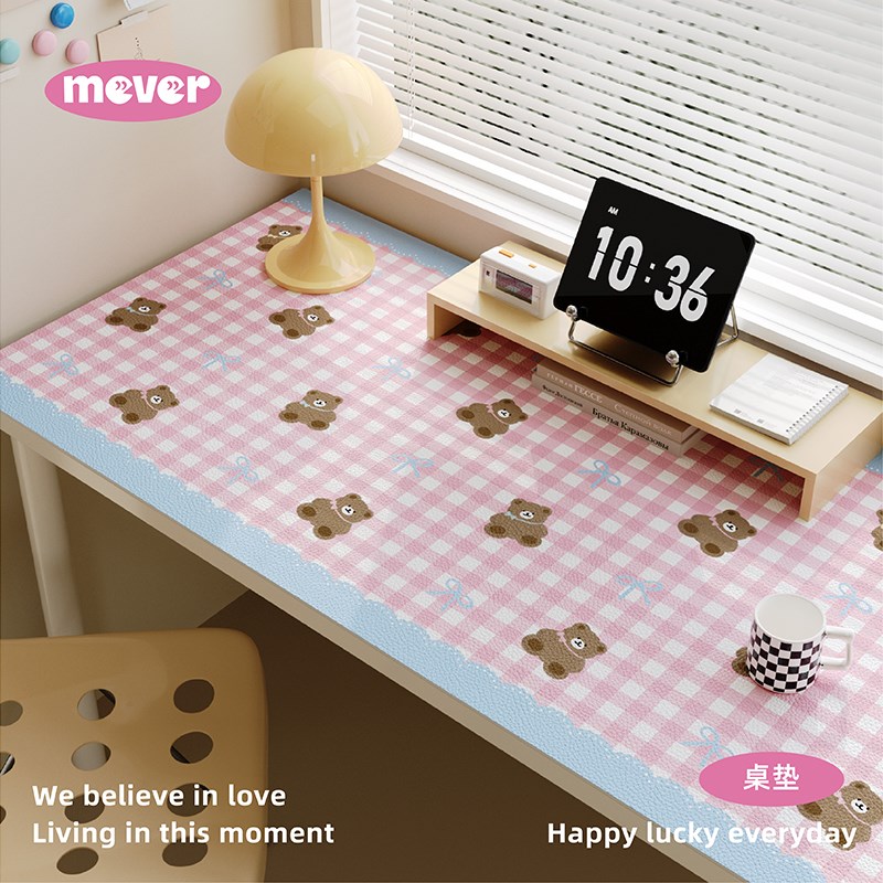 韩式可爱写字台书桌垫学生学习专用办公室电脑桌面保护垫皮革防水