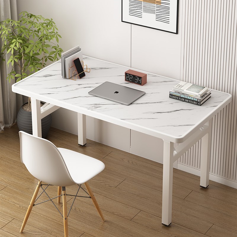 家用卧室台式电脑桌简易长方形书桌简约学生写字桌租房折叠小桌子