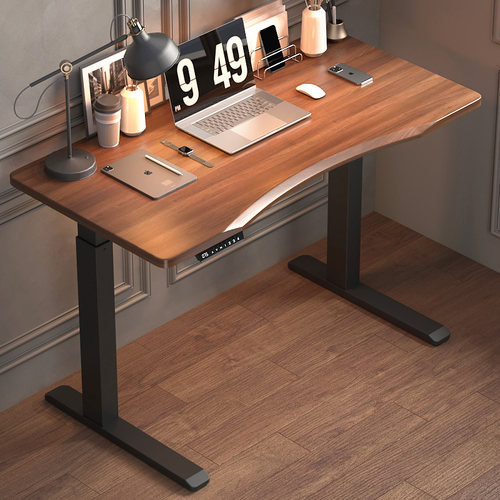 Koble升降书桌 双电机弧形电脑桌可调节实木质感学习桌电动办公桌