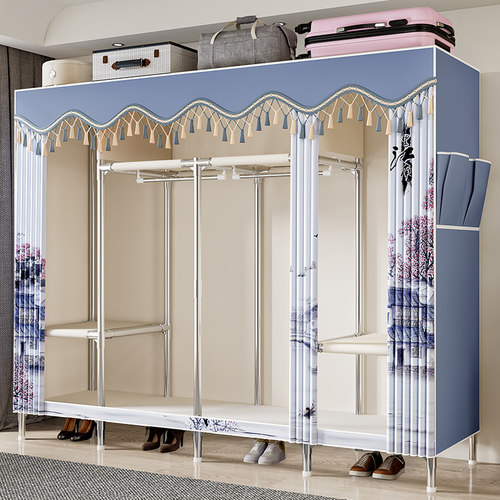 衣柜简易布衣柜家用卧室组装柜子出租房用大衣橱结实耐用简约现代