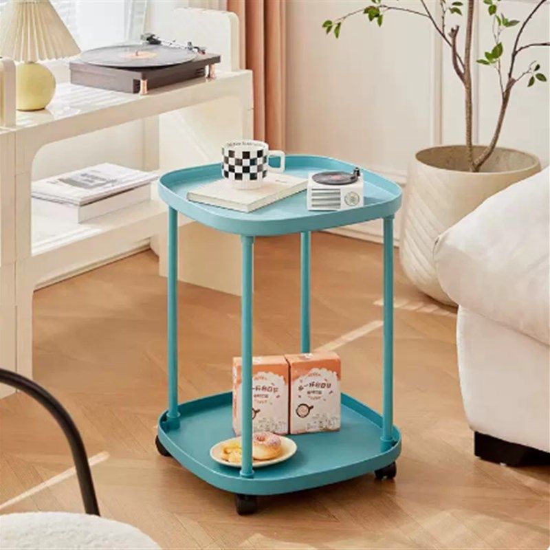麻将桌茶几茶水架棋牌室专用可移动小型迷你塑料茶几极简沙发边几