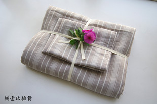 吸汗排湿夏季 纯麻三件套 凉爽透气抑菌被套 少见 自然清新简约风