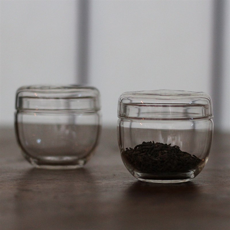 玩物集 小号玻璃茶叶罐 非密封醒茶罐存茶器储茶小茶仓茶具香粉罐