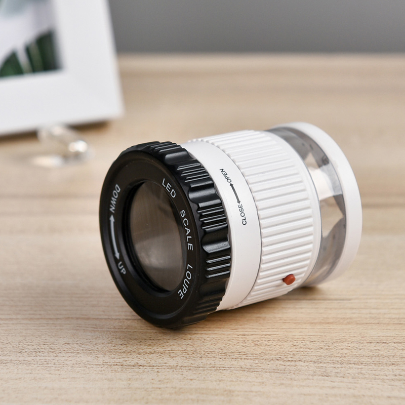 高倍30倍圆筒式刻度光学玻璃镜片放大镜调焦验钞珠宝测量纺织印刷