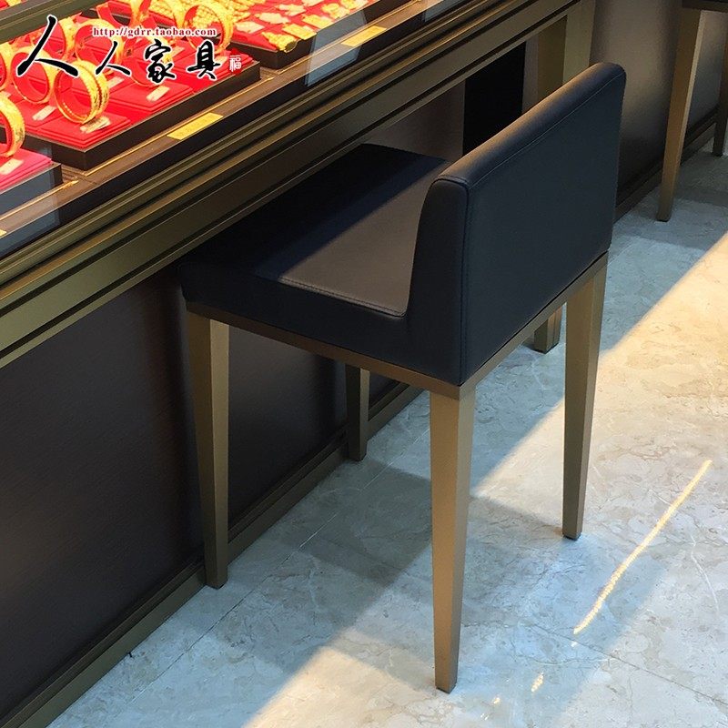 珠宝店专用椅子高脚凳不锈钢前台靠背金店椅子收银接待吧台椅子,商业/办公家具,酒吧椅,淘宝优惠券,粉丝福利购,淘宝优惠卷