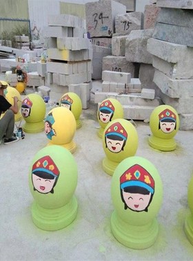 水泥仿大理石球 彩绘石球 挡车石球 拦路路障圆球 长沙市