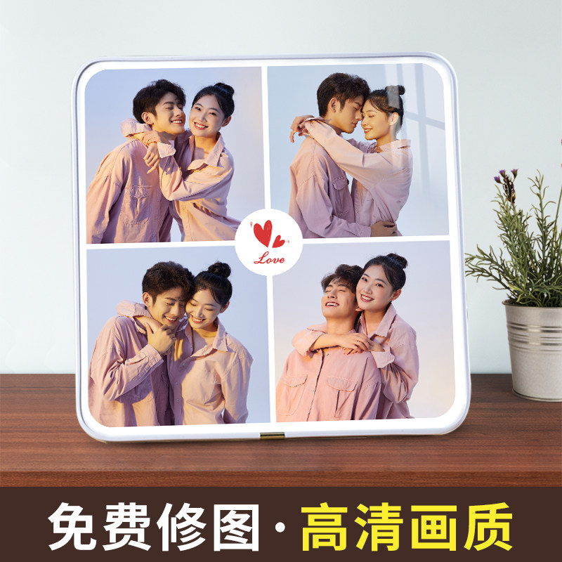 宫格相框摆台照片定制挂墙创意相册框宝宝水晶组合加打印洗相片