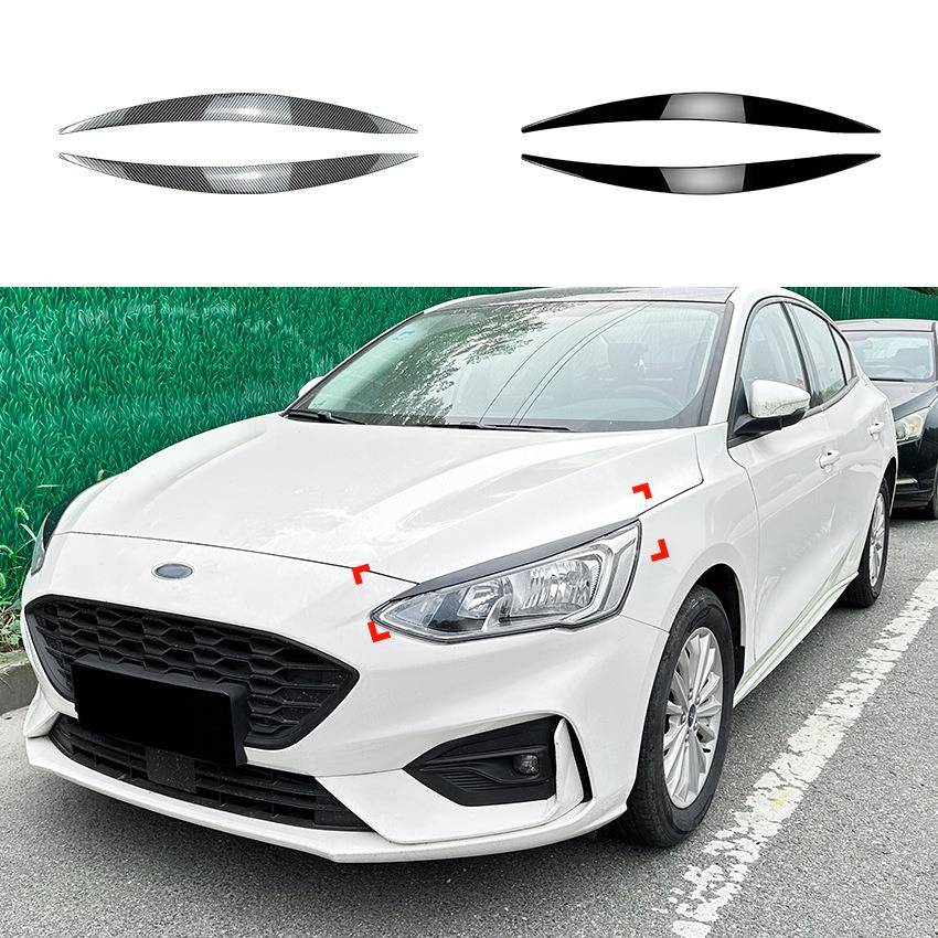 适用福特福克斯 Focus MK4 2019-2021 前大灯灯眉车贴外饰改装