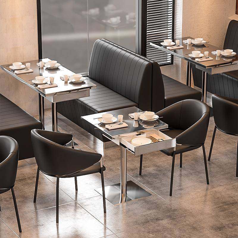 工业风不锈钢桌带抽屉咖啡厅港式餐饮店西餐厅烤肉店创意桌椅组合,电子元器件市场,其它元器件,淘宝优惠券,粉丝福利购,淘宝优惠卷