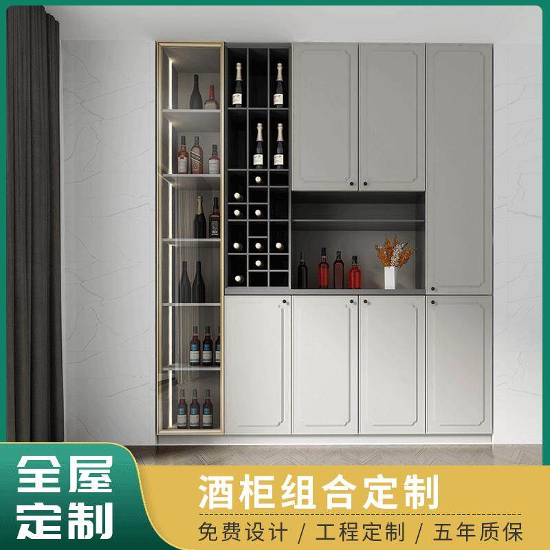 厂家直供 实木多层板玻璃门红酒柜酒庄陈列红酒柜家庭酒柜定 制