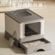 猫咪厕所猫沙盆子防外溅猫屎盆 顶入式 猫砂盆超大号全封闭式 抽屉式