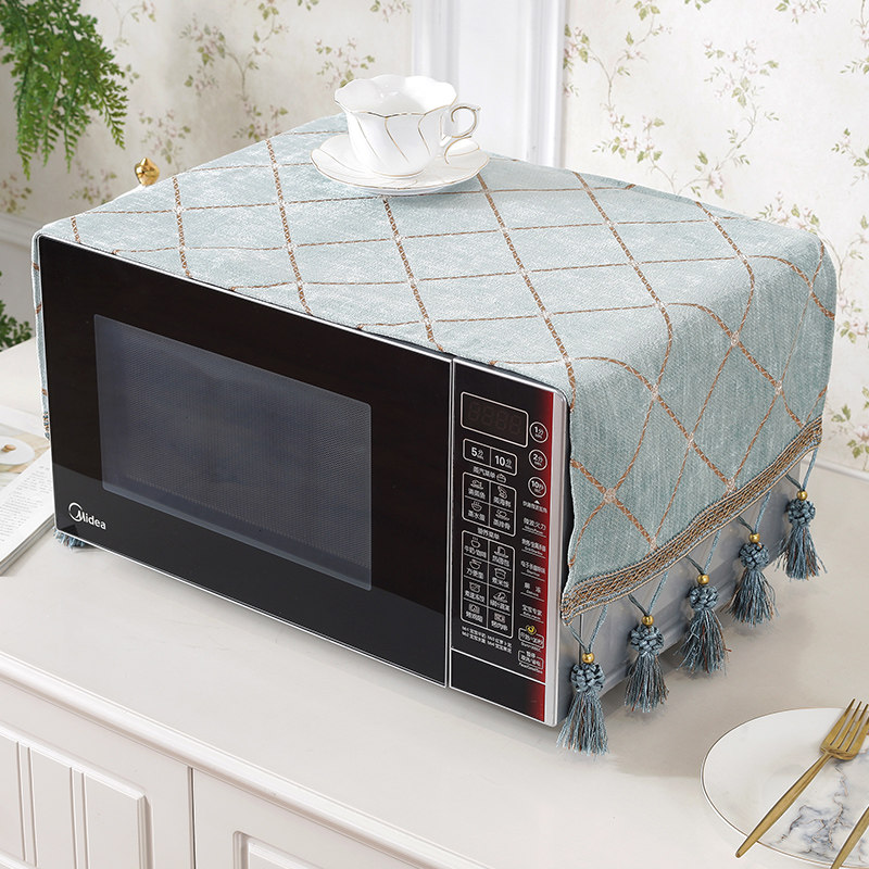 欧式微波炉蒙盖布家用烤箱防尘罩通用罩子防油防尘罩台布遮盖布艺