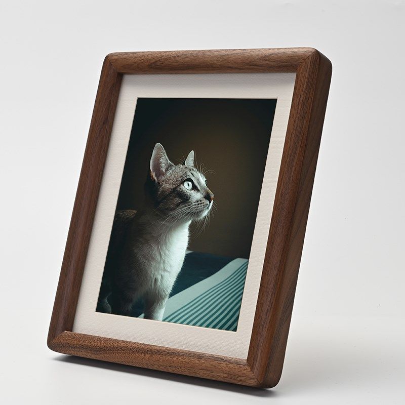 10寸黑胡桃木相框A4全实木展示框12寸胡桃木画框定制实木相框定制