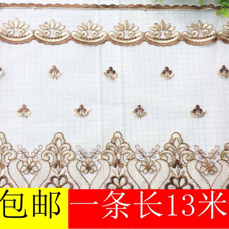 蕾丝花边 网纱刺绣裙摆衣边床边手工制作辅料窗帘花边30公分M-858