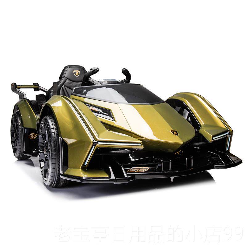 正品儿童电动车遥控具孩儿四轮婴小汽车宝宝玩跑车兰博小基尼V12