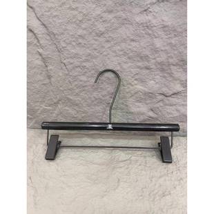 店黑白色烤漆哑光衣女装 裤 实木衣架定原木质防滑无痕夹 服撑装 正品