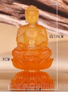 正品古法无琉璃阿弥陀佛佛像摆件家摆居佛堂设西方三圣光佛无量量