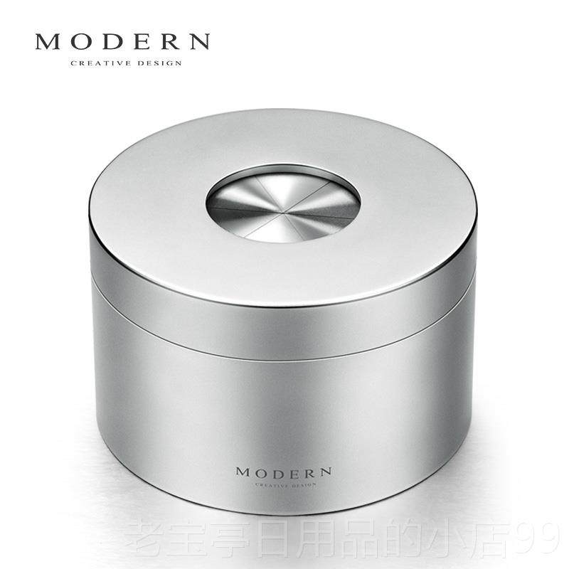 正品O德国MERN创意个性潮流烟灰灰缸不锈钢封闭式带盖D防飞男礼品