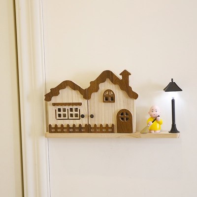 双排开关墙贴家用实木带灯插座面板遮挡盖装饰框遮挡插座保护遮丑