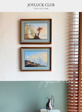 野望喜福会玄关餐厅新古典中古版画客厅装饰画风景静物卧室挂画