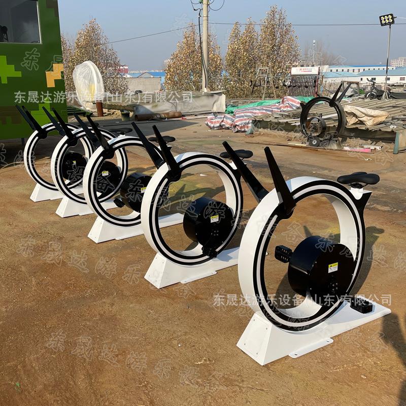 发不20230217锈钢迷你喷泉单车景区游乐场无动脚游乐光儿童互动脚