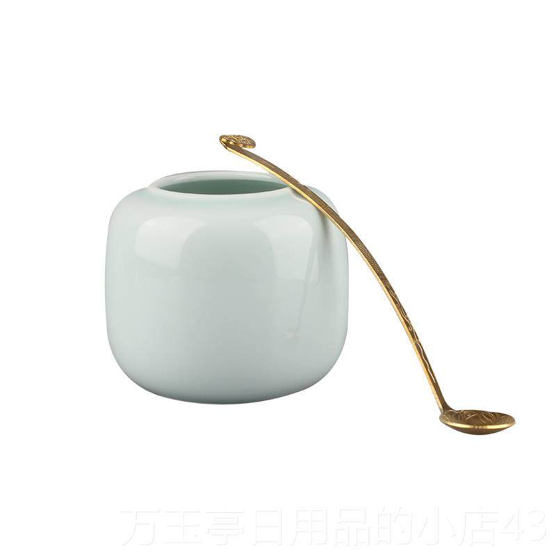 高档文房四水滴灯笼水砚台磨墨之用陶瓷锭青瓷书法国画砚滴墨水滴