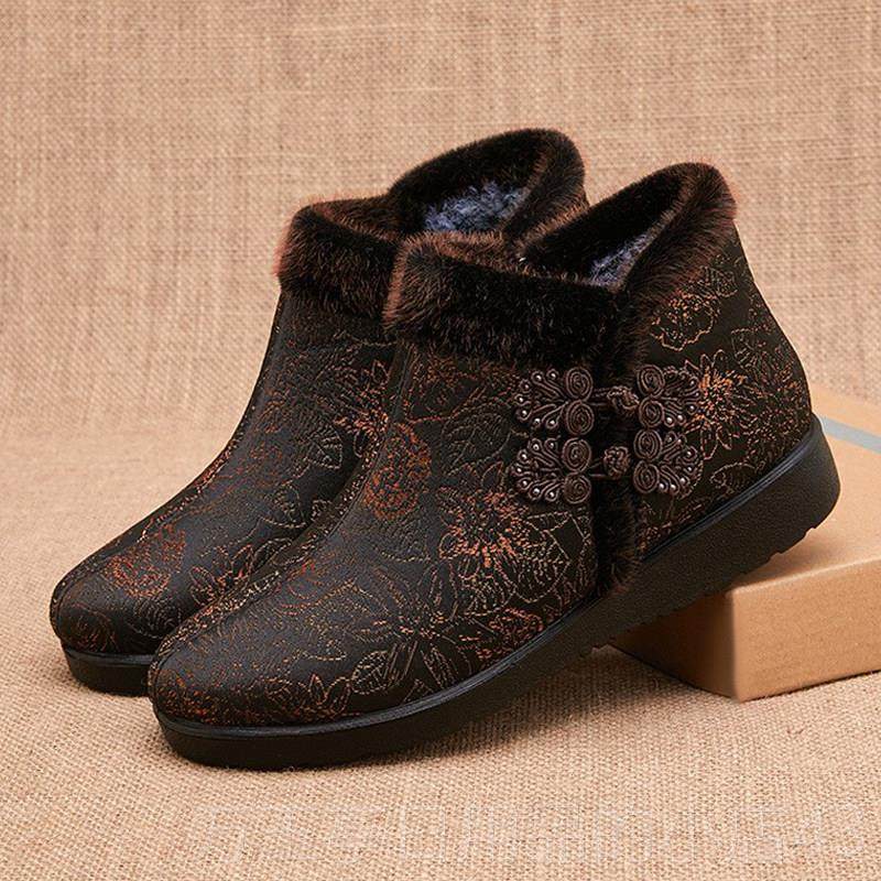 高档布冬老北京鞋女棉年鞋加绒保暖老人奶奶冬鞋中老年加厚季妈妈,女鞋,棉鞋,淘宝优惠券,粉丝福利购,淘宝优惠卷