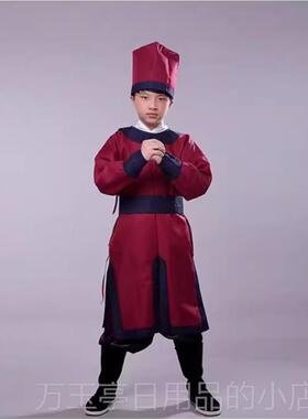 高档元旦儿童演役出服明制装衙服装男官童捕古快侍卫兵古代轿夫飞