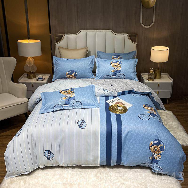 高档式简全秋棉纯棉四件套网红床单被套女床上用欧品三件约套加厚,床上用品,床品套件/四件套/多件套,淘宝优惠券,粉丝福利购,淘宝优惠卷