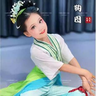 高档新中式儿童古风表装儿演童古典舞服蹴鞠舞表服装演服装汉代