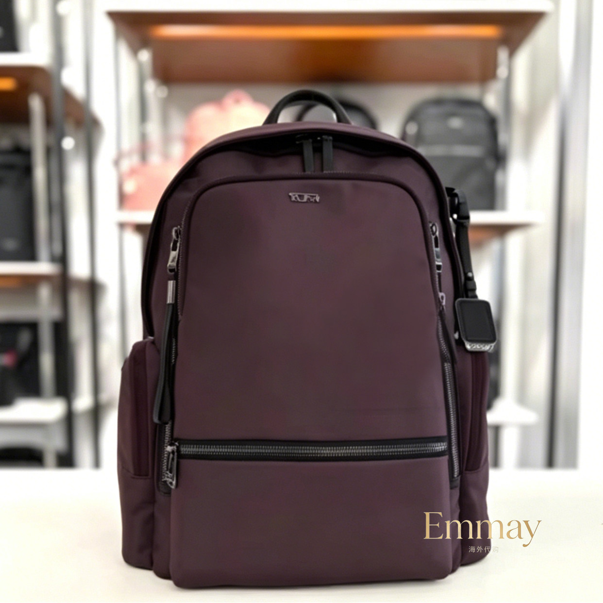 TUMI途明VOYAGEUR 196600女士超轻尼龙双肩包电脑包商务通勤背包