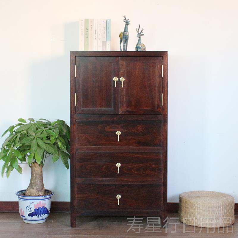正品中实木五斗柜现代卧室香樟木抽家具客厅储式物柜整装收纳屉斗