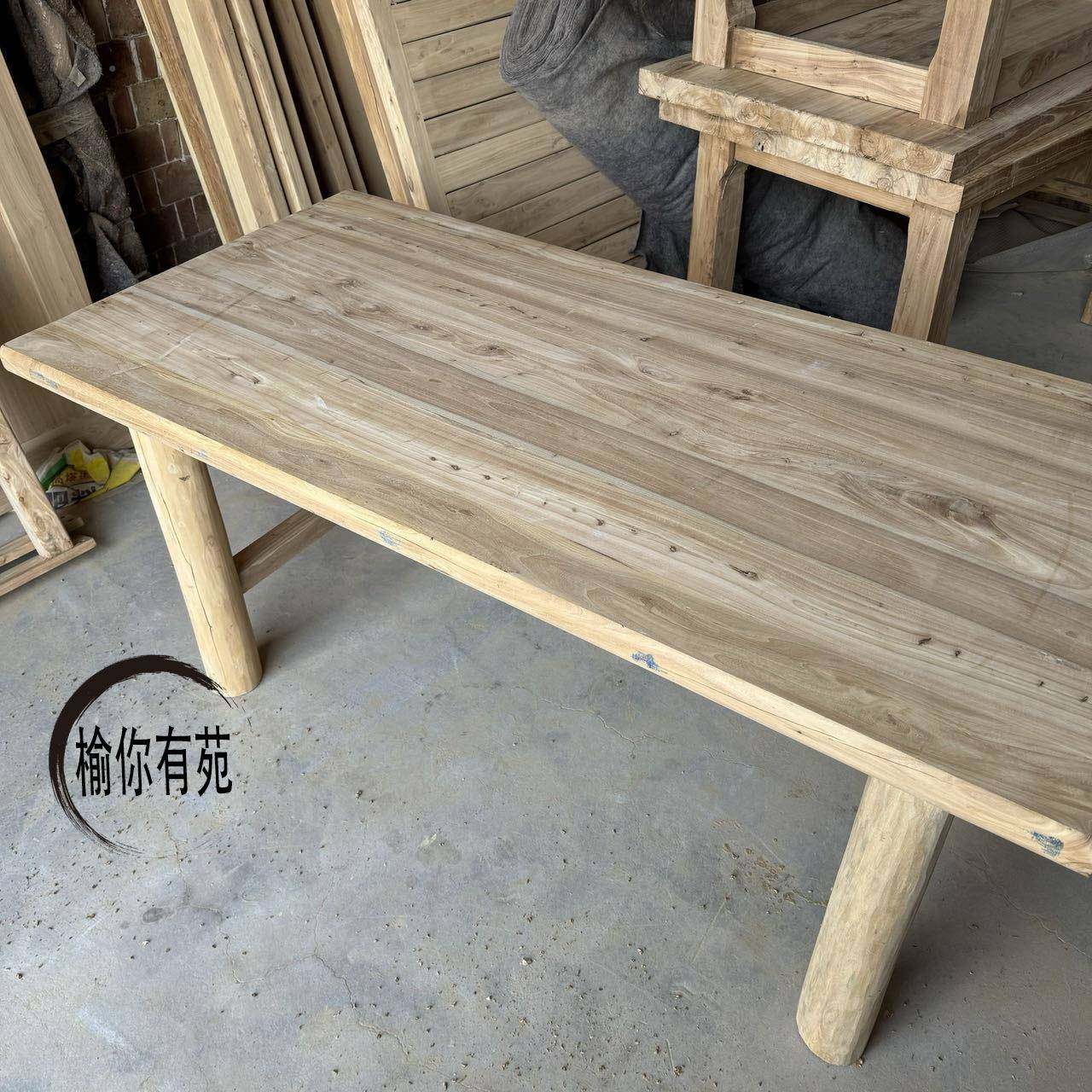 老榆木餐实木榆木桌子台复古宿桌茶台茶书桌餐桌吧原木长桌民家用,商业/办公家具,餐桌椅系列,淘宝优惠券,粉丝福利购,淘宝优惠卷